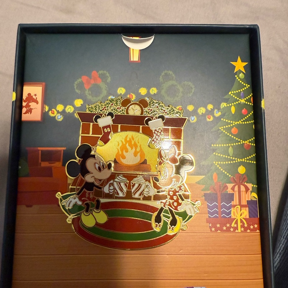 Loungefly Mickey and Minnie Christmas Pin